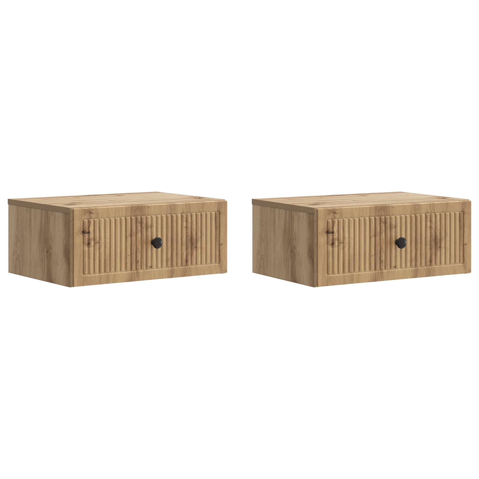vidaXL Bedside Cabinet 2 pcs Artisan Oak 49 x 34.5 x 20 cm 2