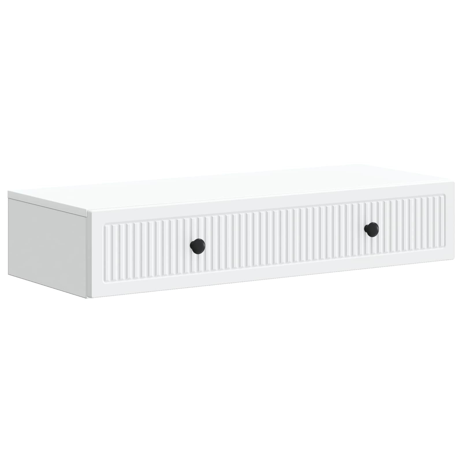 vidaXL Wall-Mounted Side Table Wall-mounted White 87.5 x 34.5 x 17 cm 2