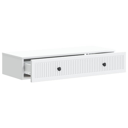 vidaXL Wall-Mounted Side Table Wall-mounted White 87.5 x 34.5 x 17 cm 4