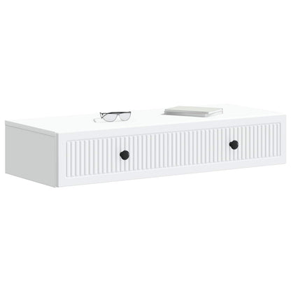 vidaXL Wall-Mounted Side Table Wall-mounted White 87.5 x 34.5 x 17 cm 3