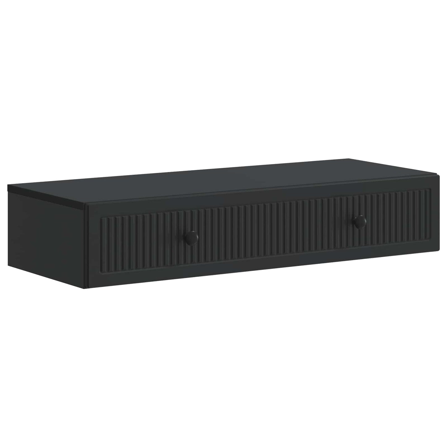 vidaXL Wall-Mounted Side Table Wall-mounted Black 87.5 x 34.5 x 17 cm 2