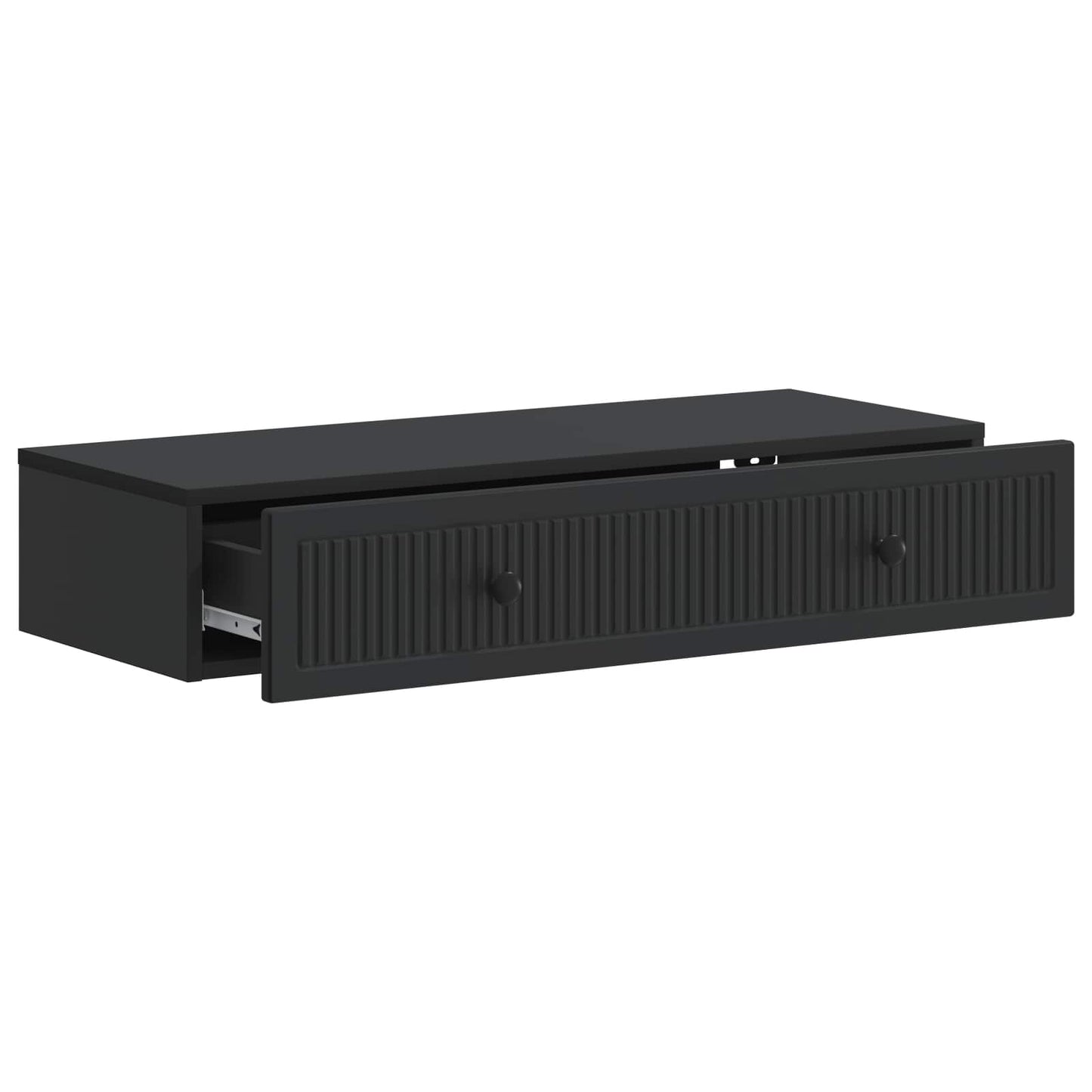 vidaXL Wall-Mounted Side Table Wall-mounted Black 87.5 x 34.5 x 17 cm 4
