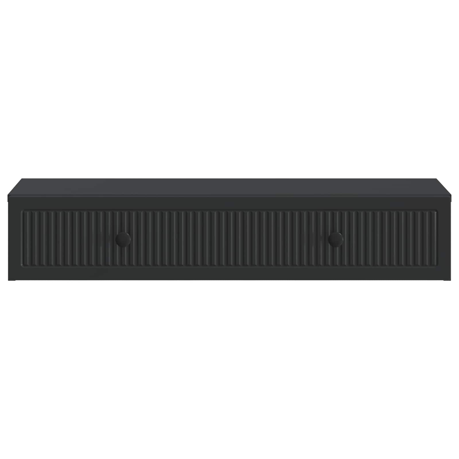 vidaXL Wall-Mounted Side Table Wall-mounted Black 87.5 x 34.5 x 17 cm 5