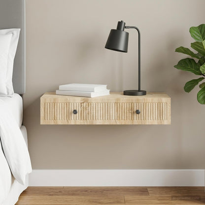 vidaXL Wall-Mounted Side Table Sonoma Oak 87.5 x 34.5 x 17 cm 1