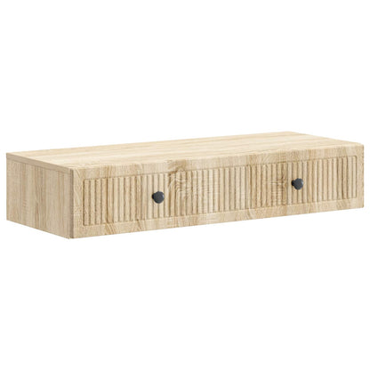 vidaXL Wall-Mounted Side Table Sonoma Oak 87.5 x 34.5 x 17 cm 2