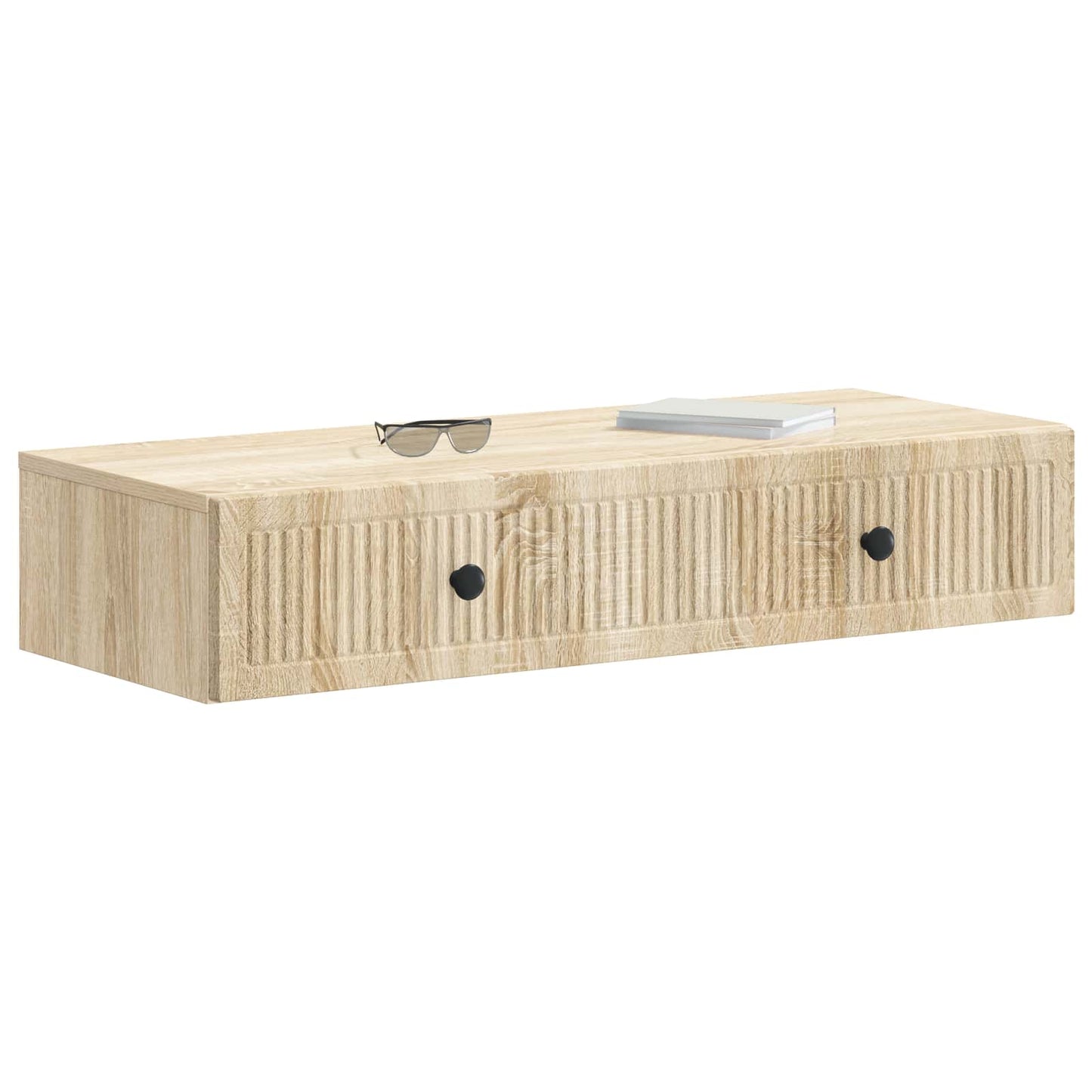 vidaXL Wall-Mounted Side Table Sonoma Oak 87.5 x 34.5 x 17 cm 3