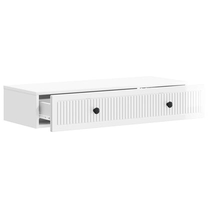 vidaXL Wall-Mounted Side Table High Gloss White 87.5 x 34.5 x 17 cm 4