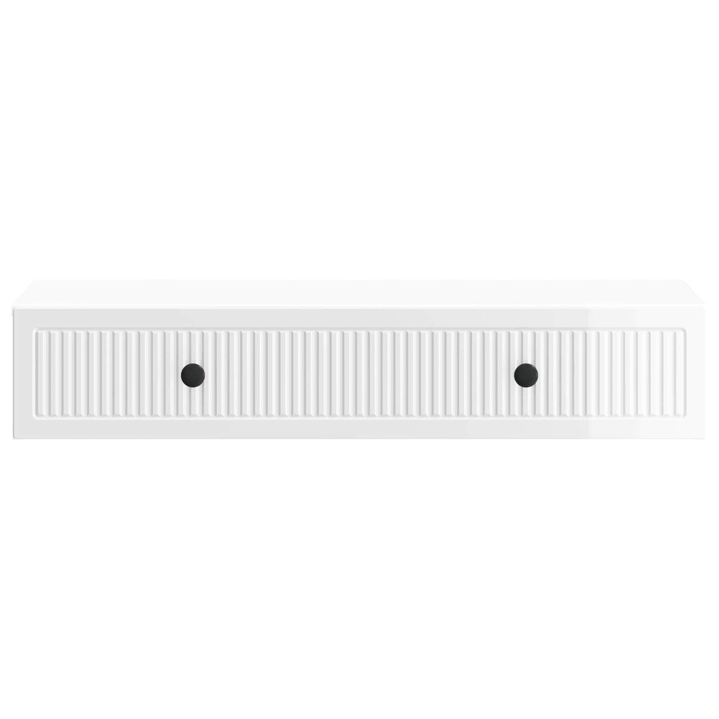 vidaXL Wall-Mounted Side Table High Gloss White 87.5 x 34.5 x 17 cm 5