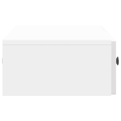vidaXL Wall-Mounted Side Table High Gloss White 87.5 x 34.5 x 17 cm 6