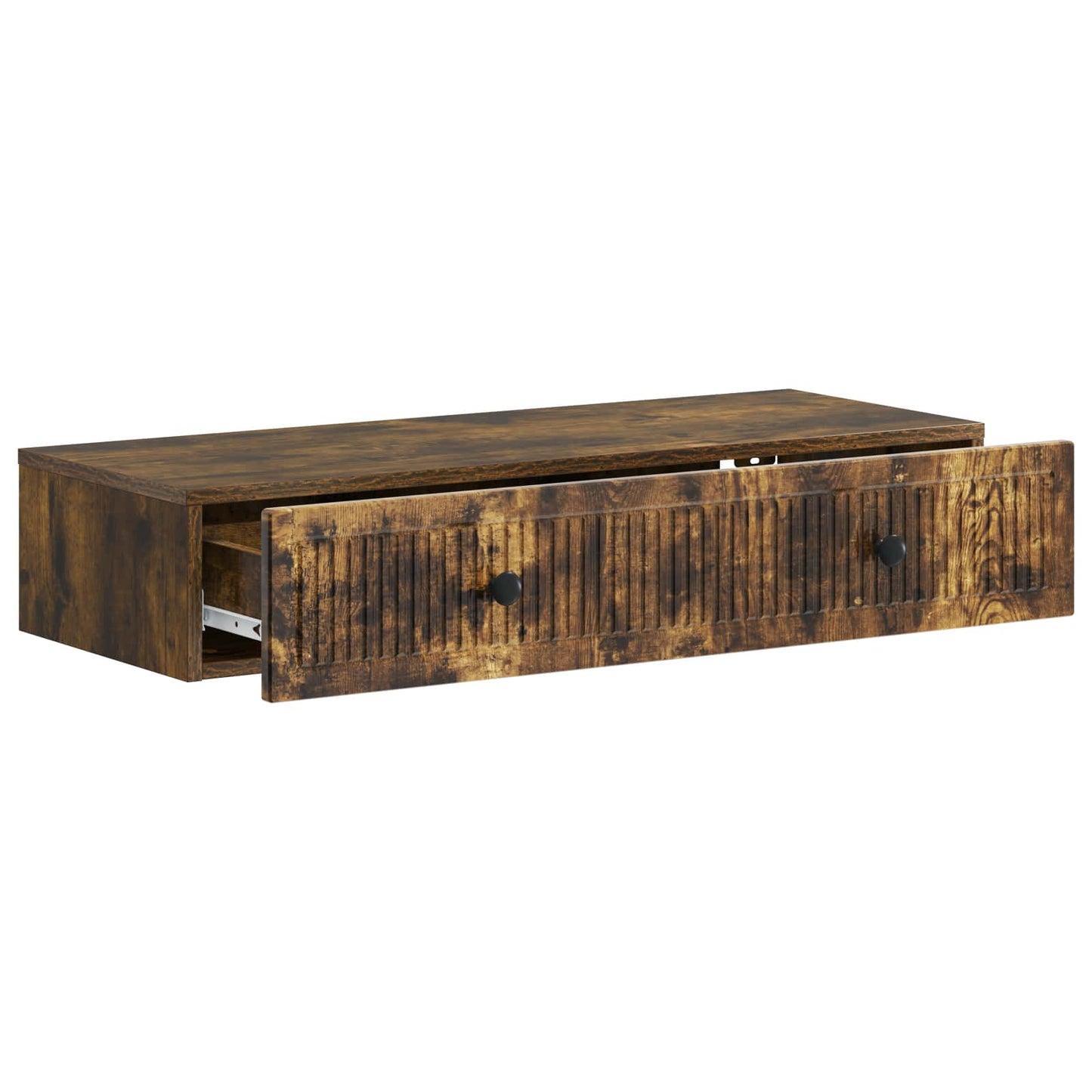 vidaXL Wall-Mounted Side Table Smoked Oak 87.5 x 34.5 x 17 cm 4