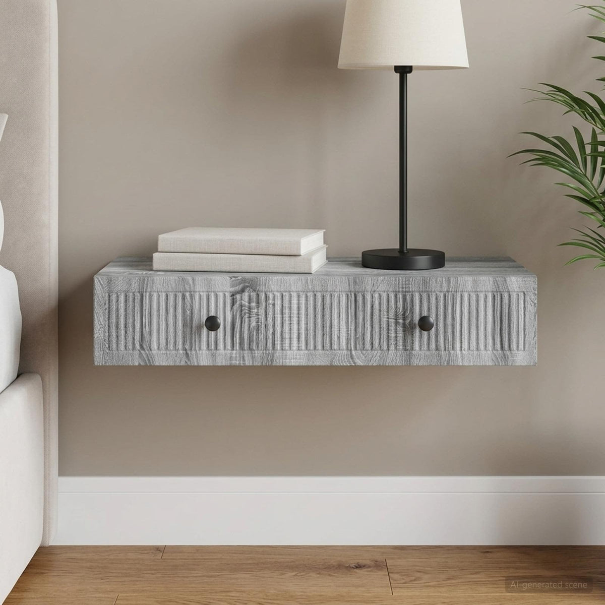 vidaXL Wall-Mounted Side Table Engineered Wood