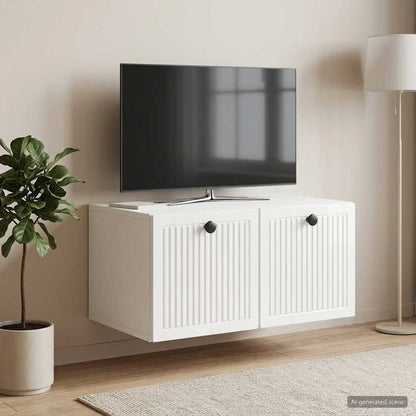 vidaXL Wall-Mounted TV Cabinet High Gloss White 59.5 x 41 x 30 cm 4