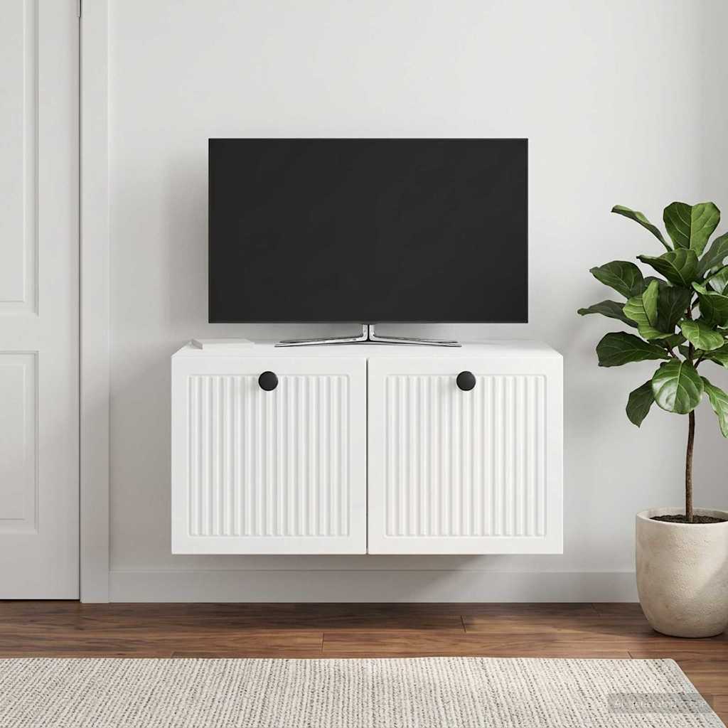 vidaXL Wall-Mounted TV Cabinet High Gloss White 59.5 x 41 x 30 cm 1