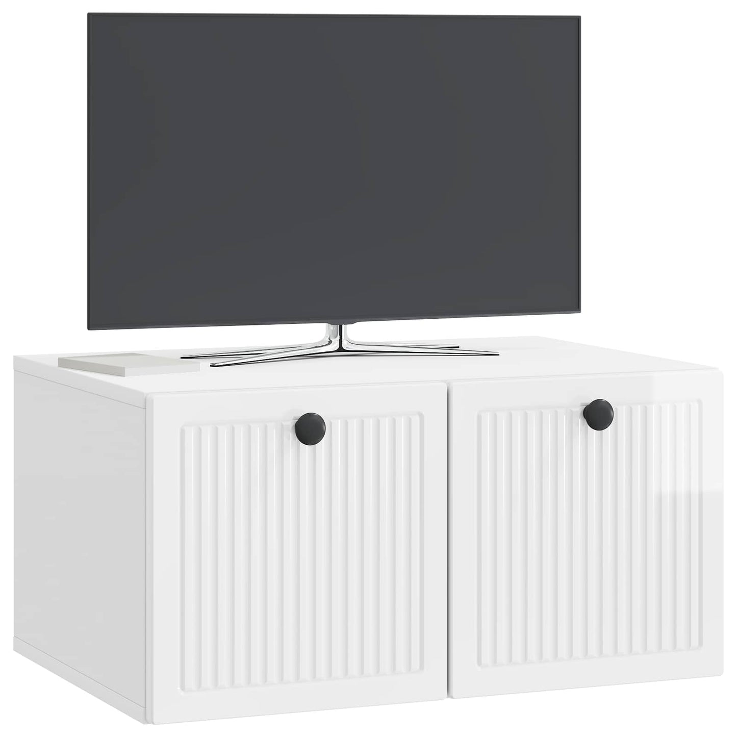 vidaXL Wall-Mounted TV Cabinet High Gloss White 59.5 x 41 x 30 cm 3
