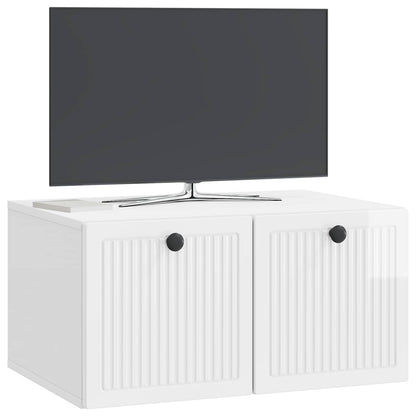 vidaXL Wall-Mounted TV Cabinet High Gloss White 59.5 x 41 x 30 cm 3