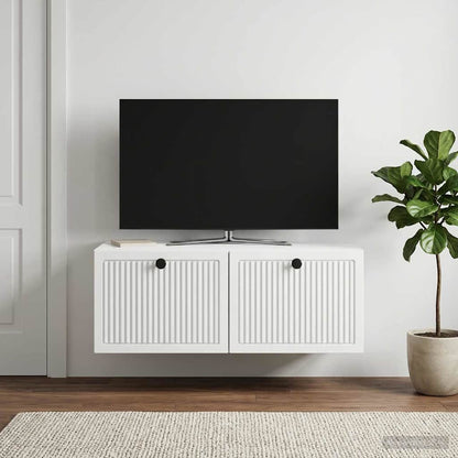 vidaXL Wall-Mounted TV Cabinet White 78.5 x 41 x 30 cm Engineered Wood 1