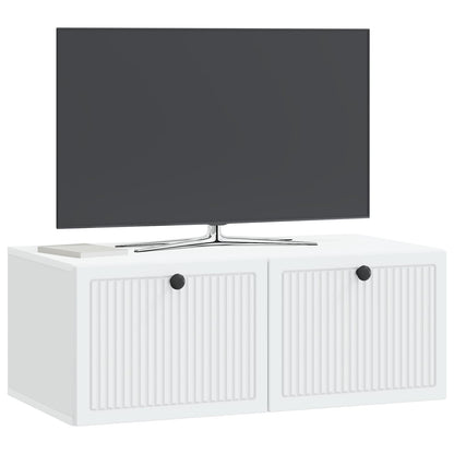 vidaXL Wall-Mounted TV Cabinet White 78.5 x 41 x 30 cm Engineered Wood 3