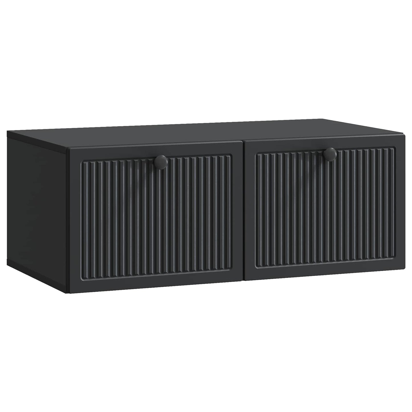 vidaXL Wall-Mounted TV Cabinet Black 78.5 x 41 x 30 cm Engineered Wood 2