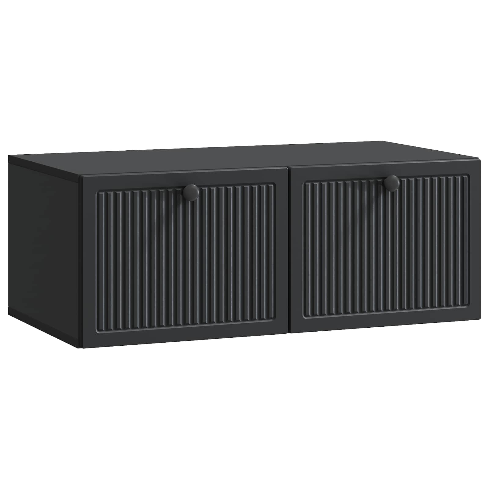 vidaXL Wall-Mounted TV Cabinet Black 78.5 x 41 x 30 cm Engineered Wood 2