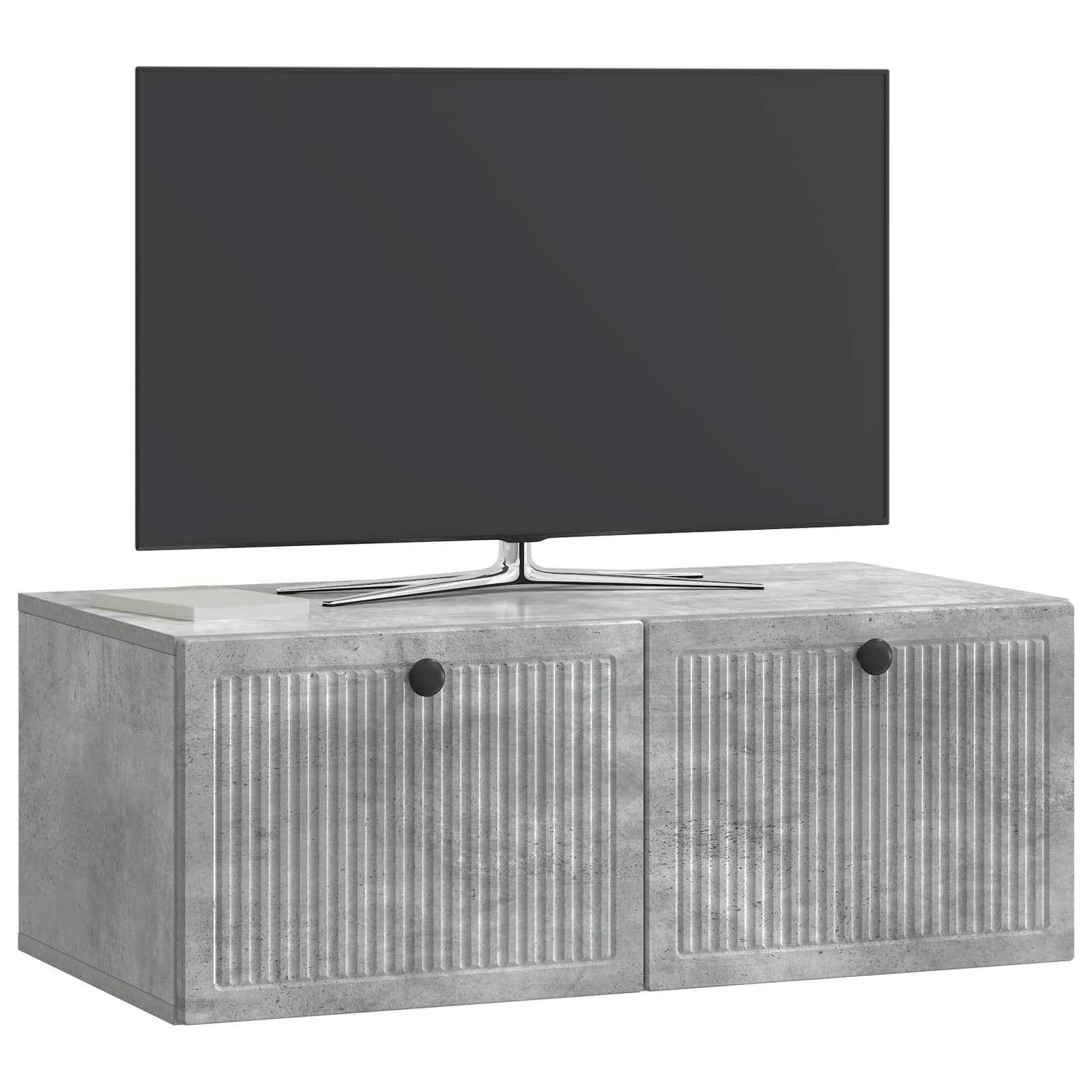 vidaXL Wall-Mounted TV Cabinet Concrete Grey 78.5 x 41 x 30 cm 3