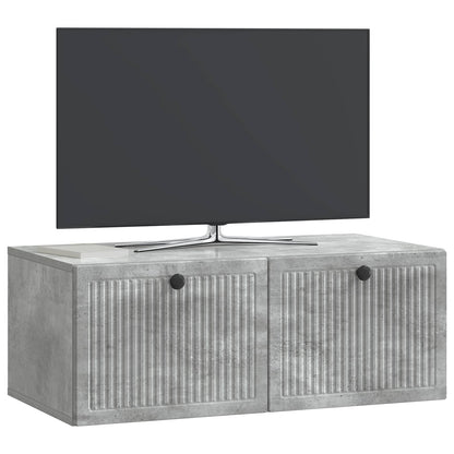 vidaXL Wall-Mounted TV Cabinet Concrete Grey 78.5 x 41 x 30 cm 3