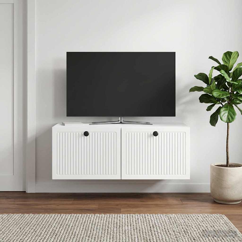 vidaXL Wall-Mounted TV Cabinet High Gloss White 78.5 x 41 x 30 cm 1