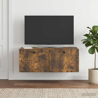 vidaXL Wall-Mounted TV Cabinet Smoked Oak 78.5 x 41 x 30 cm 1