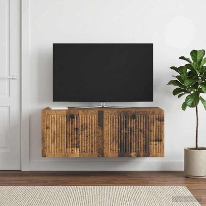 vidaXL Wall-Mounted TV Cabinet Wall-mounted Old Wood 78.5 x 41 x 30 cm 1