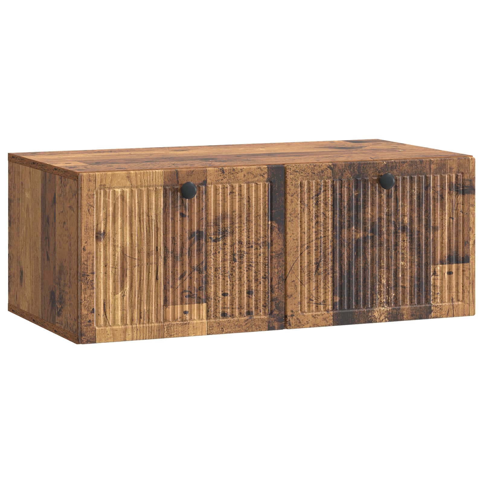 vidaXL Wall-Mounted TV Cabinet Wall-mounted Old Wood 78.5 x 41 x 30 cm 2