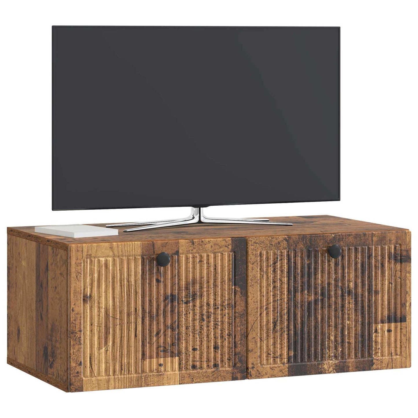 vidaXL Wall-Mounted TV Cabinet Wall-mounted Old Wood 78.5 x 41 x 30 cm 3