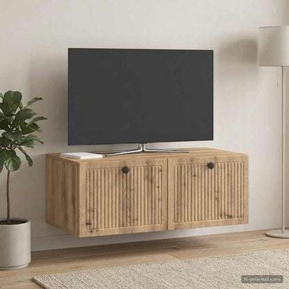 vidaXL Wall-Mounted TV Cabinet 78.5 x 41 x 30 cm Artisan Oak 4