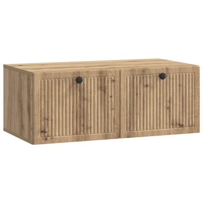 vidaXL Wall-Mounted TV Cabinet 78.5 x 41 x 30 cm Artisan Oak 2