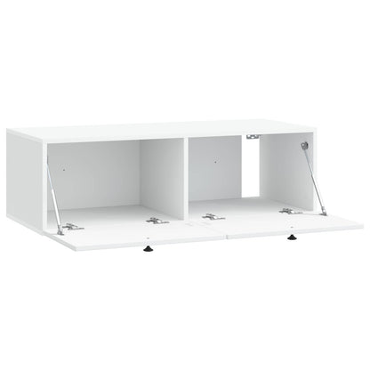 vidaXL Wall-Mounted TV Cabinet White 98 x 41 x 30 cm Engineered Wood 5