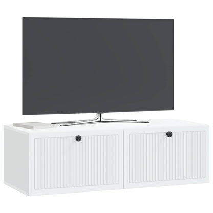 vidaXL Wall-Mounted TV Cabinet White 98 x 41 x 30 cm Engineered Wood 3