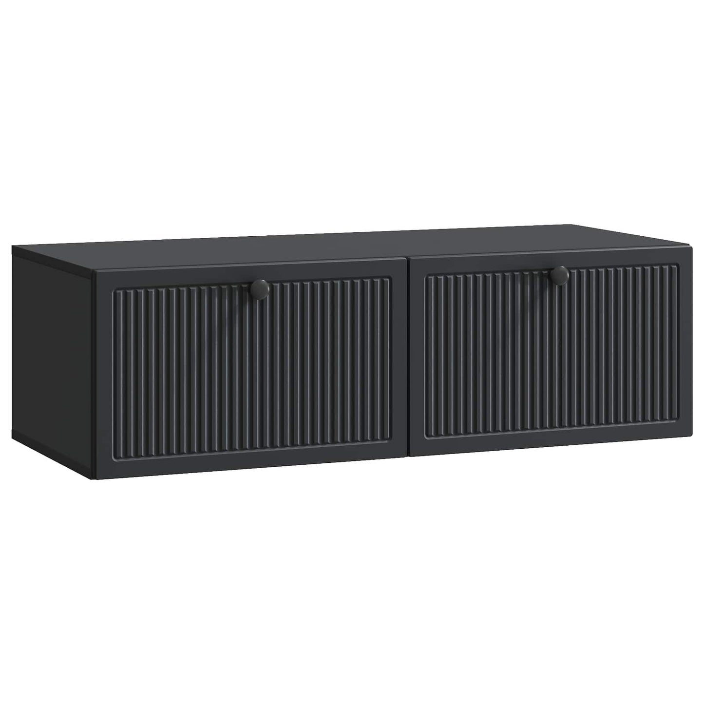 vidaXL Wall-Mounted TV Cabinet Black 98 x 41 x 30 cm Engineered Wood 2