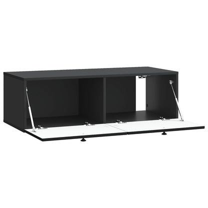 vidaXL Wall-Mounted TV Cabinet Black 98 x 41 x 30 cm Engineered Wood 5