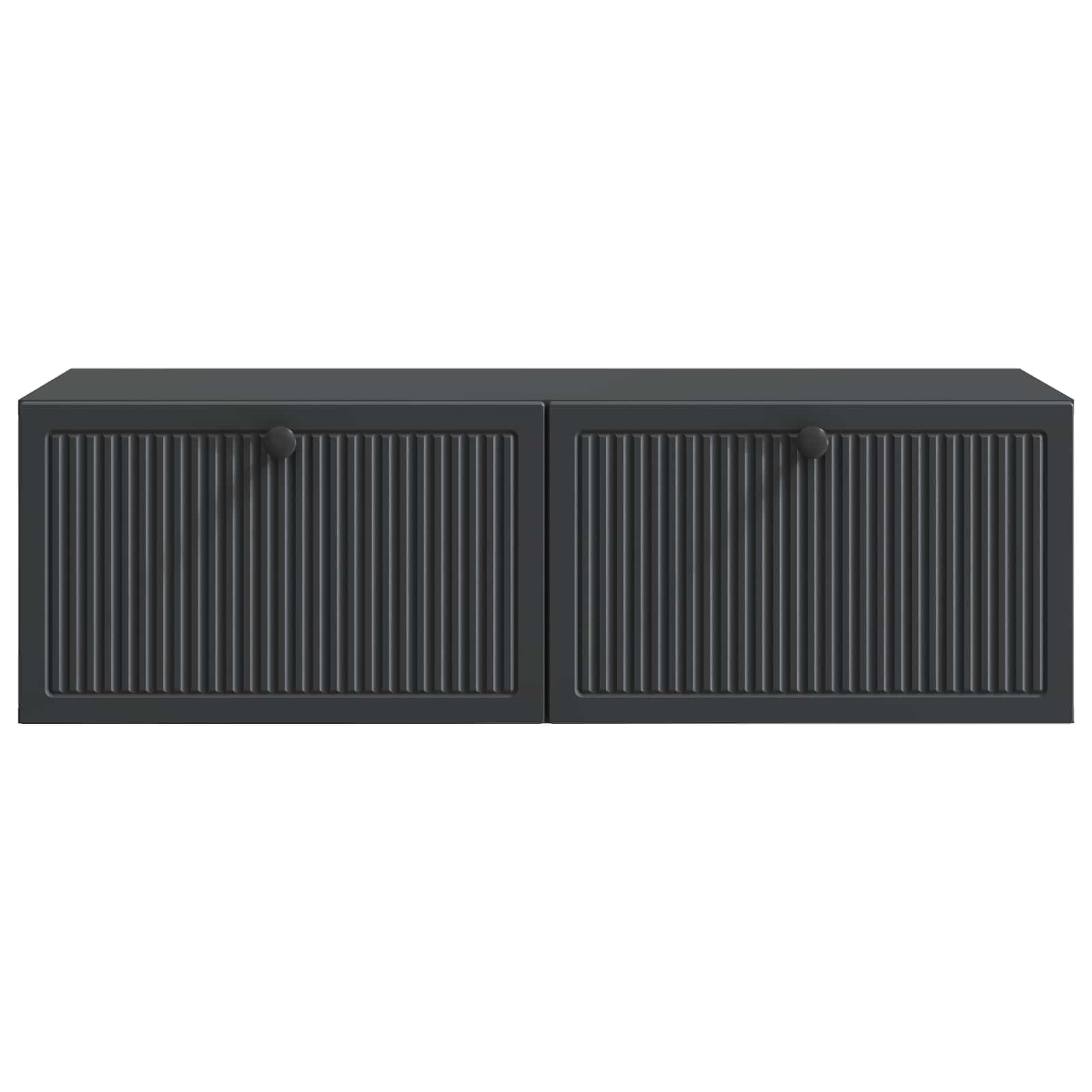 vidaXL Wall-Mounted TV Cabinet Black 98 x 41 x 30 cm Engineered Wood 6
