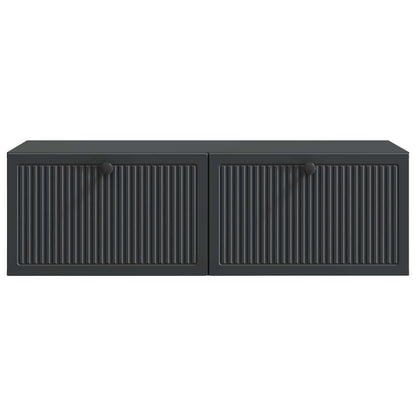 vidaXL Wall-Mounted TV Cabinet Black 98 x 41 x 30 cm Engineered Wood 6