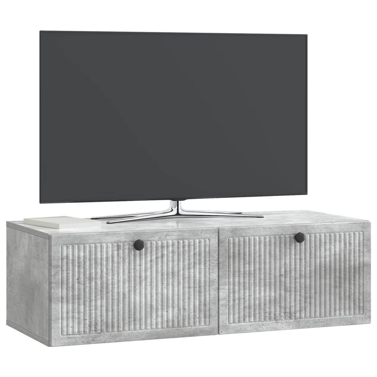 Wall-Mounted TV Cabinet 98 x 41 x 30 cm Depth 41 cm Width 98 cm Concrete grey