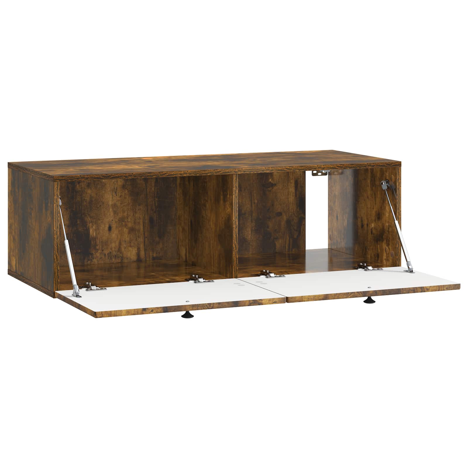 vidaXL Wall-Mounted TV Cabinet Wall-mounted Smoked Oak 98 x 41 x 30 cm 5