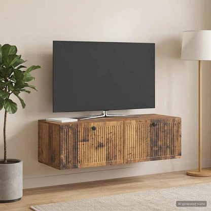 Wall-Mounted TV Cabinet 98 x 41 x 30 cm Depth 41 cm Width 98 cm Old wood
