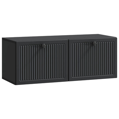 vidaXL Wall-Mounted TV Cabinet Black 78.5 x 31 x 30 cm Engineered Wood 2