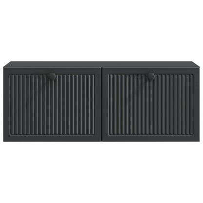 vidaXL Wall-Mounted TV Cabinet Black 78.5 x 31 x 30 cm Engineered Wood 6
