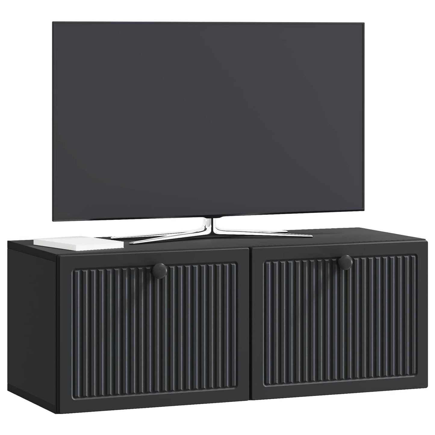 vidaXL Wall-Mounted TV Cabinet Black 78.5 x 31 x 30 cm Engineered Wood 3