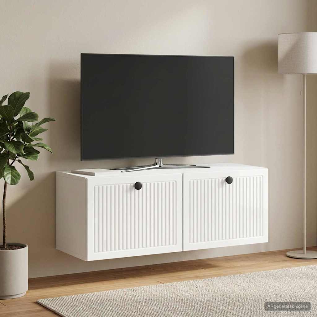 vidaXL Wall-Mounted TV Cabinet High Gloss White 78.5 x 31 x 30 cm 1