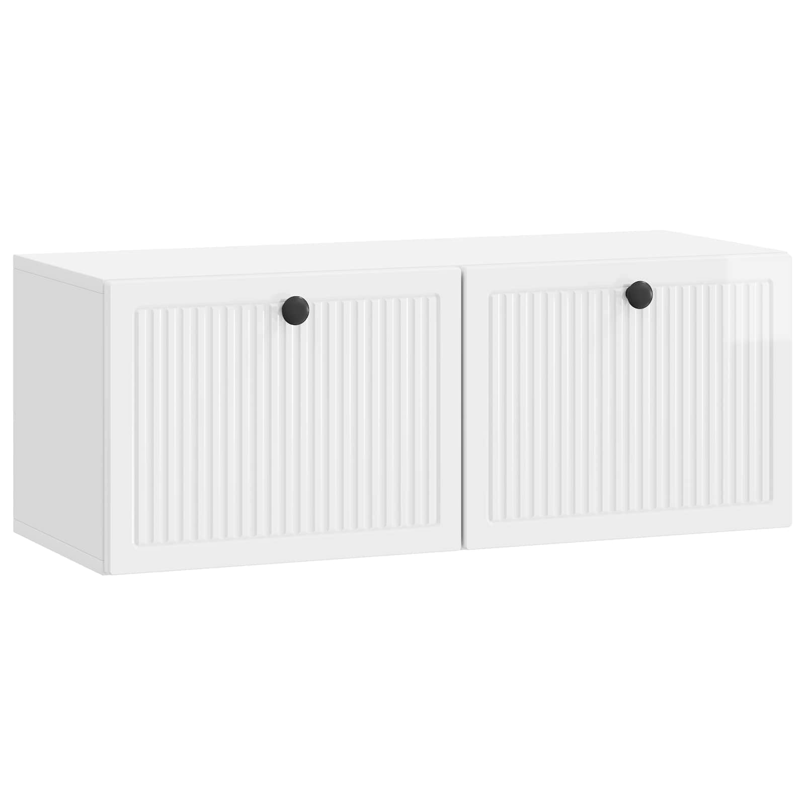 vidaXL Wall-Mounted TV Cabinet High Gloss White 78.5 x 31 x 30 cm 2