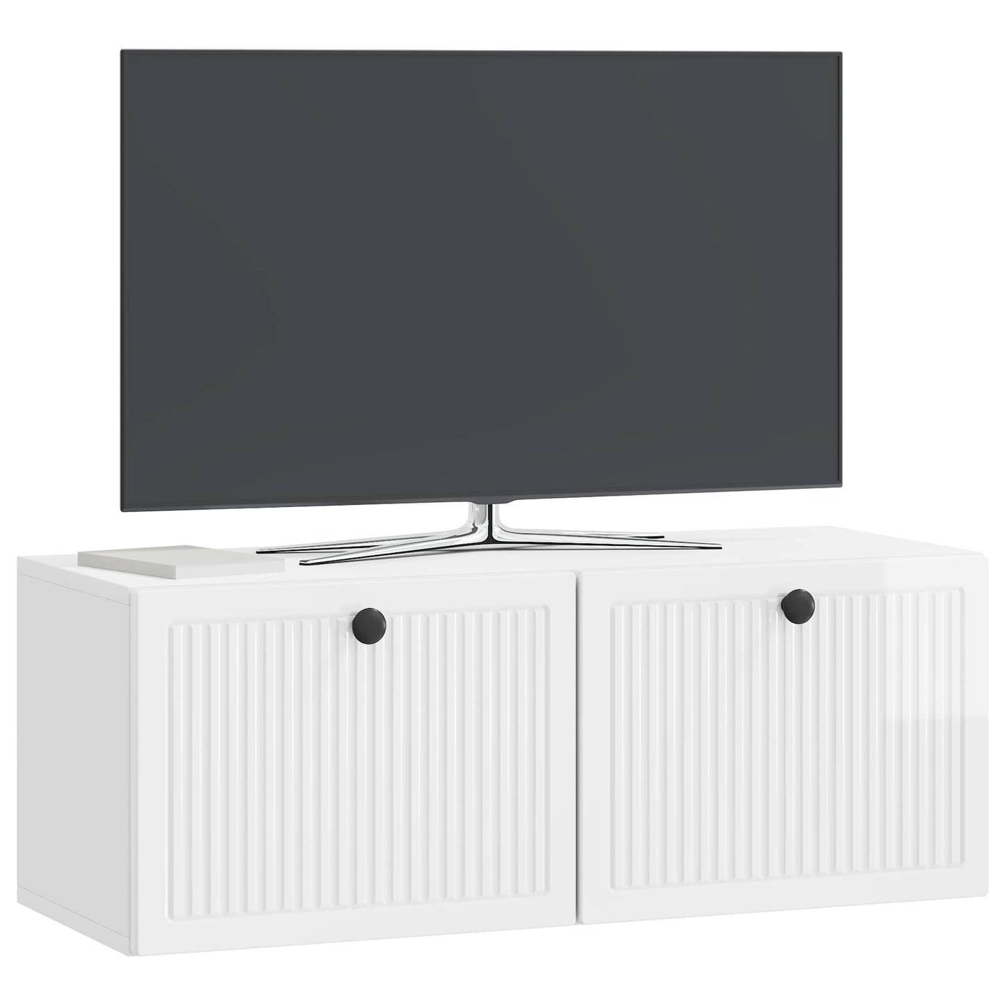 vidaXL Wall-Mounted TV Cabinet High Gloss White 78.5 x 31 x 30 cm 3
