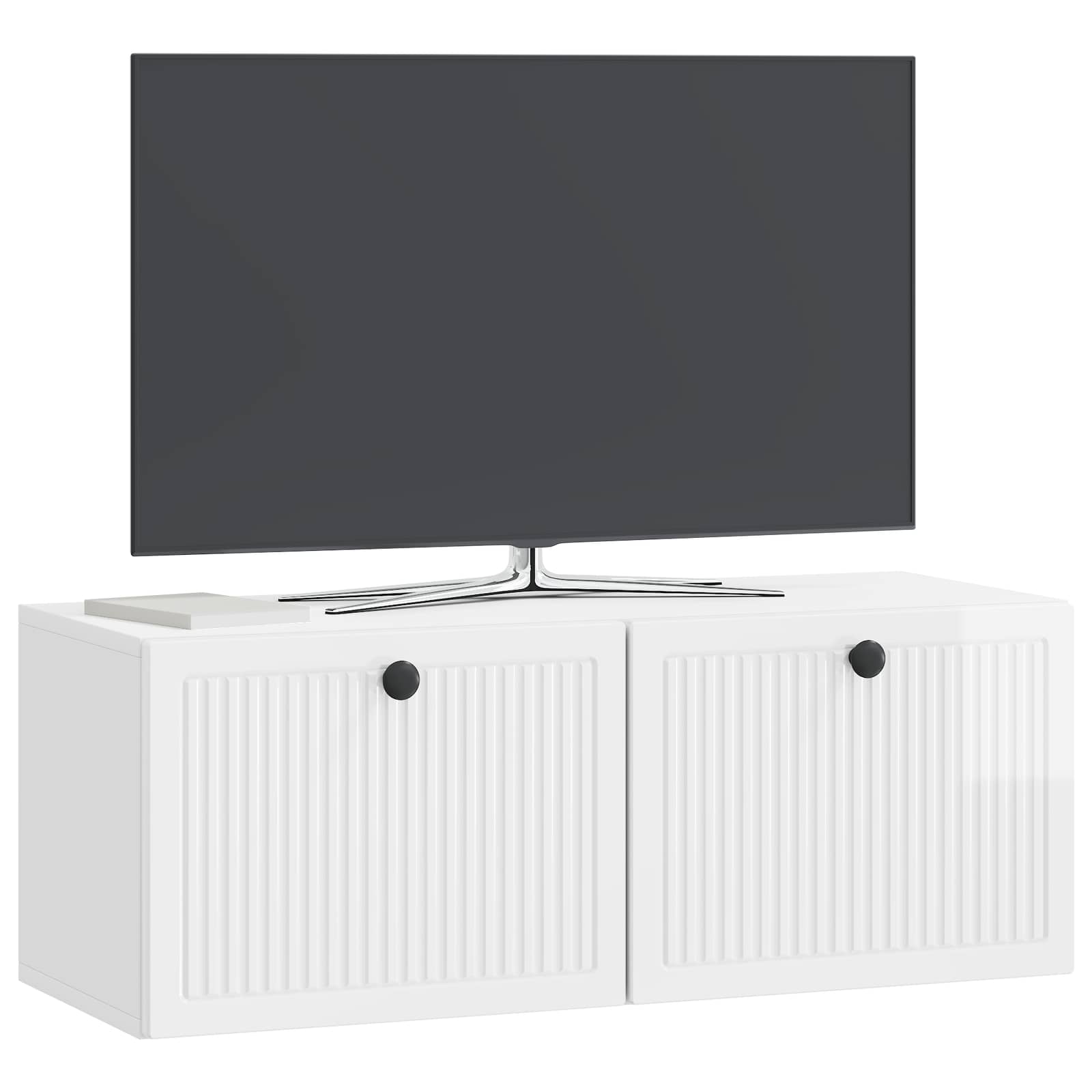 vidaXL Wall-Mounted TV Cabinet High Gloss White 78.5 x 31 x 30 cm 3