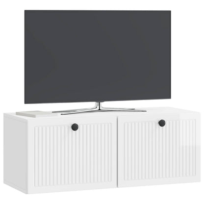 vidaXL Wall-Mounted TV Cabinet High Gloss White 78.5 x 31 x 30 cm 3