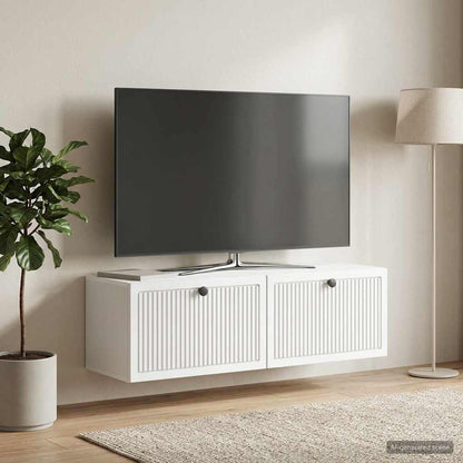 vidaXL Wall-Mounted TV Cabinet White 98 x 31 x 30 cm Engineered Wood 1
